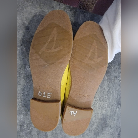 Sperry Top-Sider Seaport Leavy Nautical Canvas Loafer in Yellow 9.5 - Picture 4 of 5